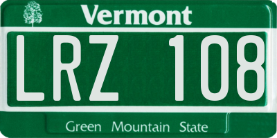 VT license plate LRZ108