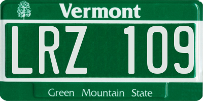 VT license plate LRZ109