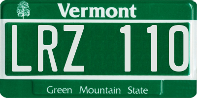VT license plate LRZ110