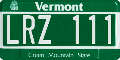 VT license plate LRZ111