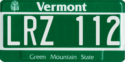 VT license plate LRZ112
