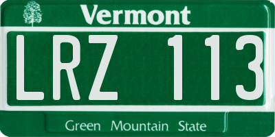 VT license plate LRZ113