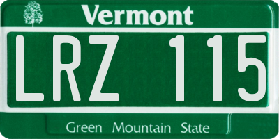 VT license plate LRZ115