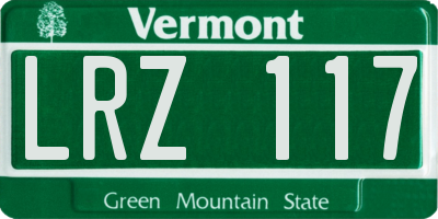 VT license plate LRZ117