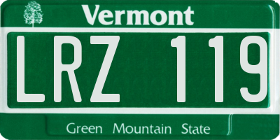 VT license plate LRZ119