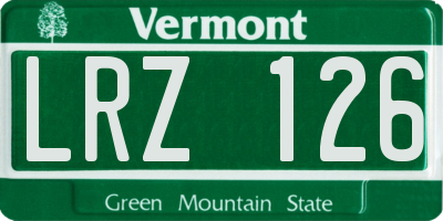 VT license plate LRZ126