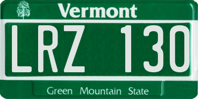 VT license plate LRZ130