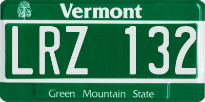 VT license plate LRZ132
