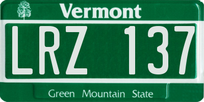 VT license plate LRZ137
