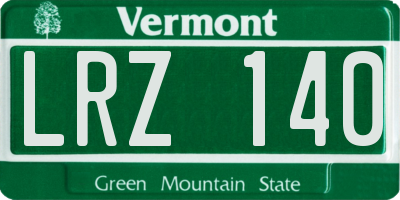 VT license plate LRZ140