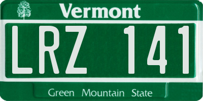 VT license plate LRZ141