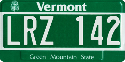 VT license plate LRZ142