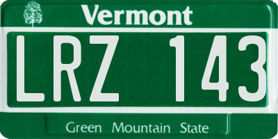 VT license plate LRZ143