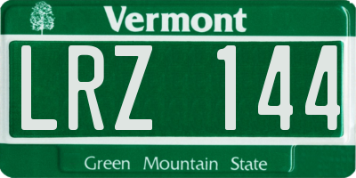 VT license plate LRZ144