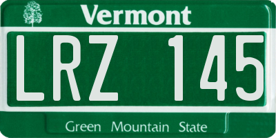 VT license plate LRZ145