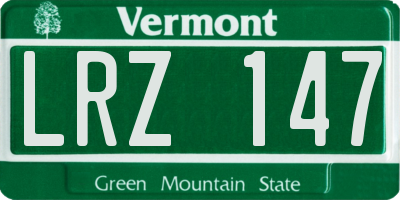 VT license plate LRZ147