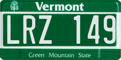 VT license plate LRZ149