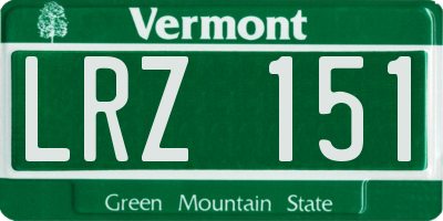 VT license plate LRZ151