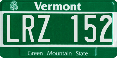 VT license plate LRZ152