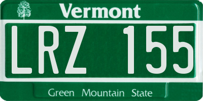 VT license plate LRZ155