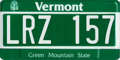 VT license plate LRZ157