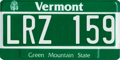 VT license plate LRZ159