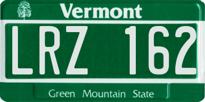 VT license plate LRZ162