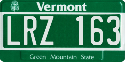 VT license plate LRZ163