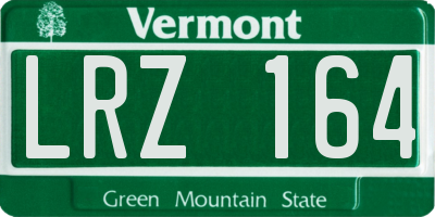 VT license plate LRZ164