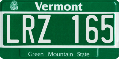 VT license plate LRZ165