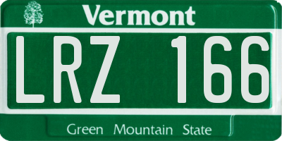 VT license plate LRZ166