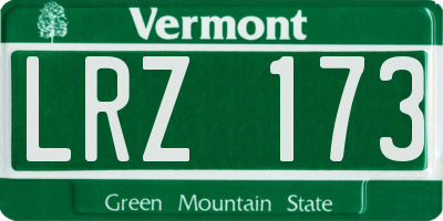 VT license plate LRZ173