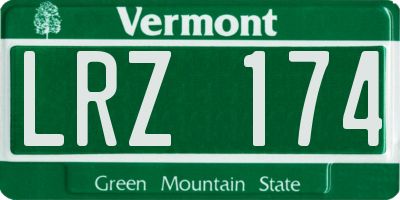 VT license plate LRZ174