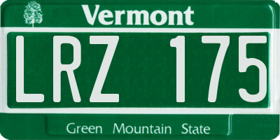 VT license plate LRZ175