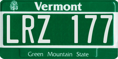 VT license plate LRZ177