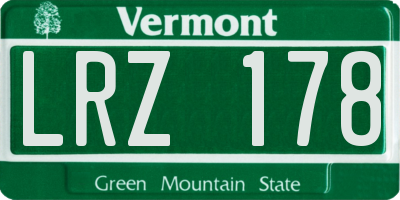 VT license plate LRZ178