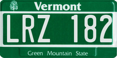VT license plate LRZ182