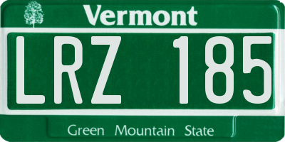 VT license plate LRZ185