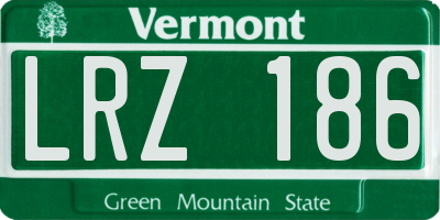 VT license plate LRZ186