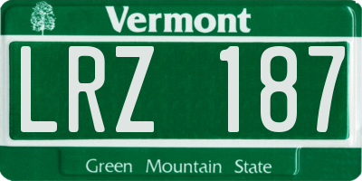 VT license plate LRZ187