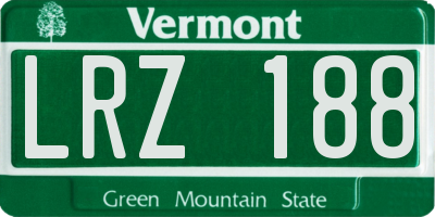VT license plate LRZ188