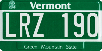 VT license plate LRZ190