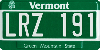 VT license plate LRZ191