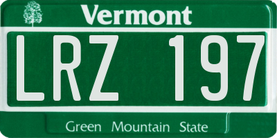 VT license plate LRZ197