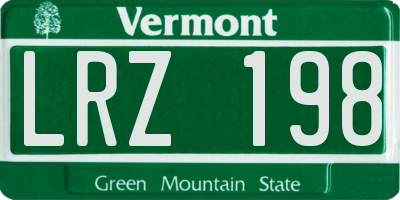 VT license plate LRZ198