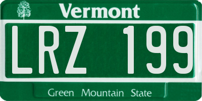 VT license plate LRZ199