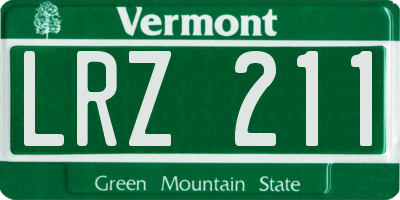 VT license plate LRZ211