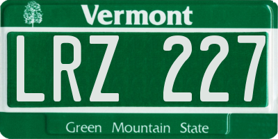 VT license plate LRZ227