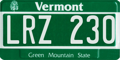 VT license plate LRZ230