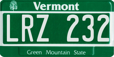 VT license plate LRZ232